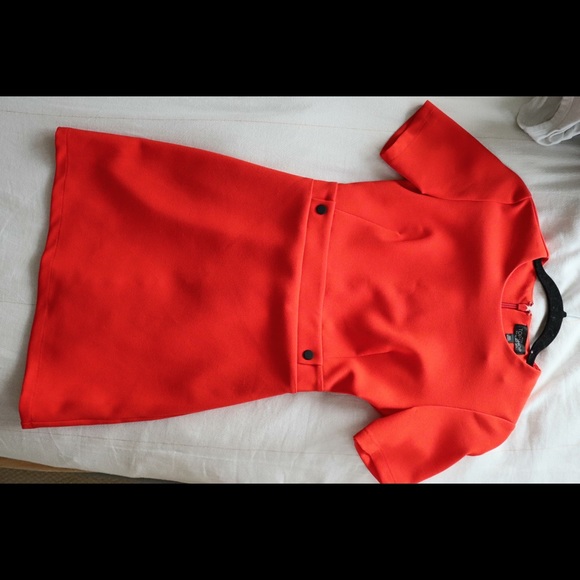 Red-orange mini dress - Picture 4 of 4